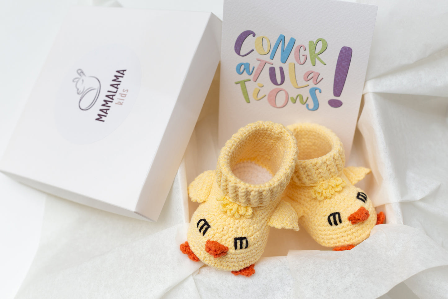 Chicken hen booties pregnancy gift box Yellow