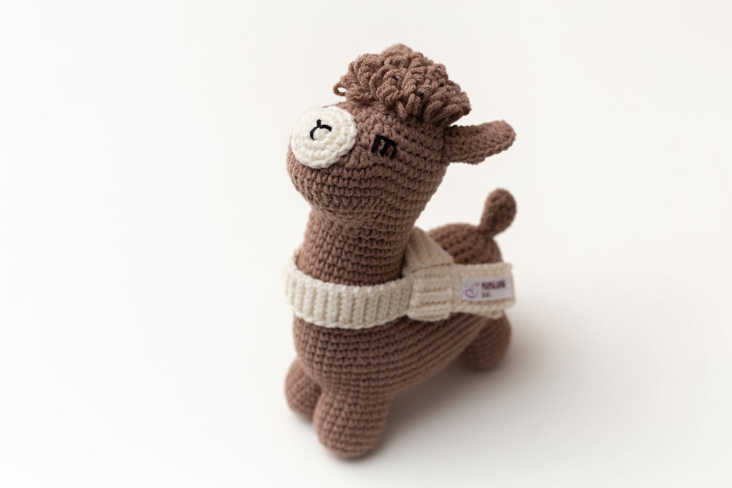 Llama toy & booties gift box Brown
