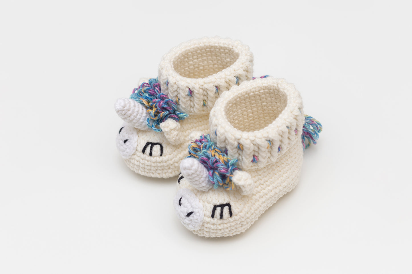 Baby blanket & unicorn booties gift box Rainbow