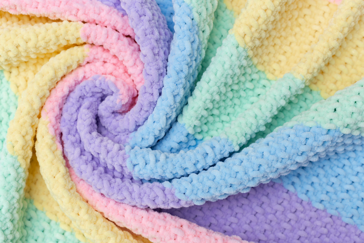 Baby blanket & unicorn booties gift box Rainbow