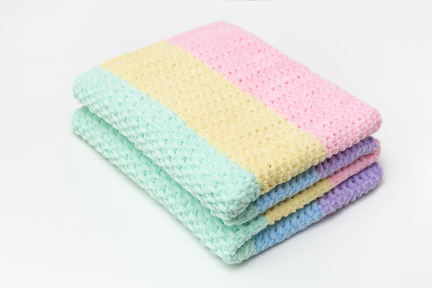 Baby blanket & unicorn booties gift box Rainbow