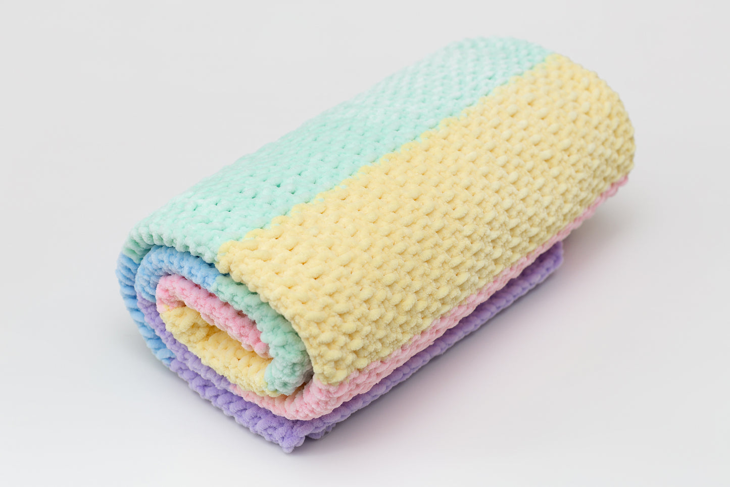 Baby blanket & unicorn booties gift box Rainbow