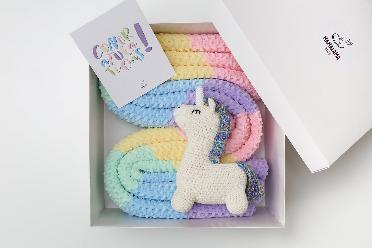 Baby blanket gift box Rainbow