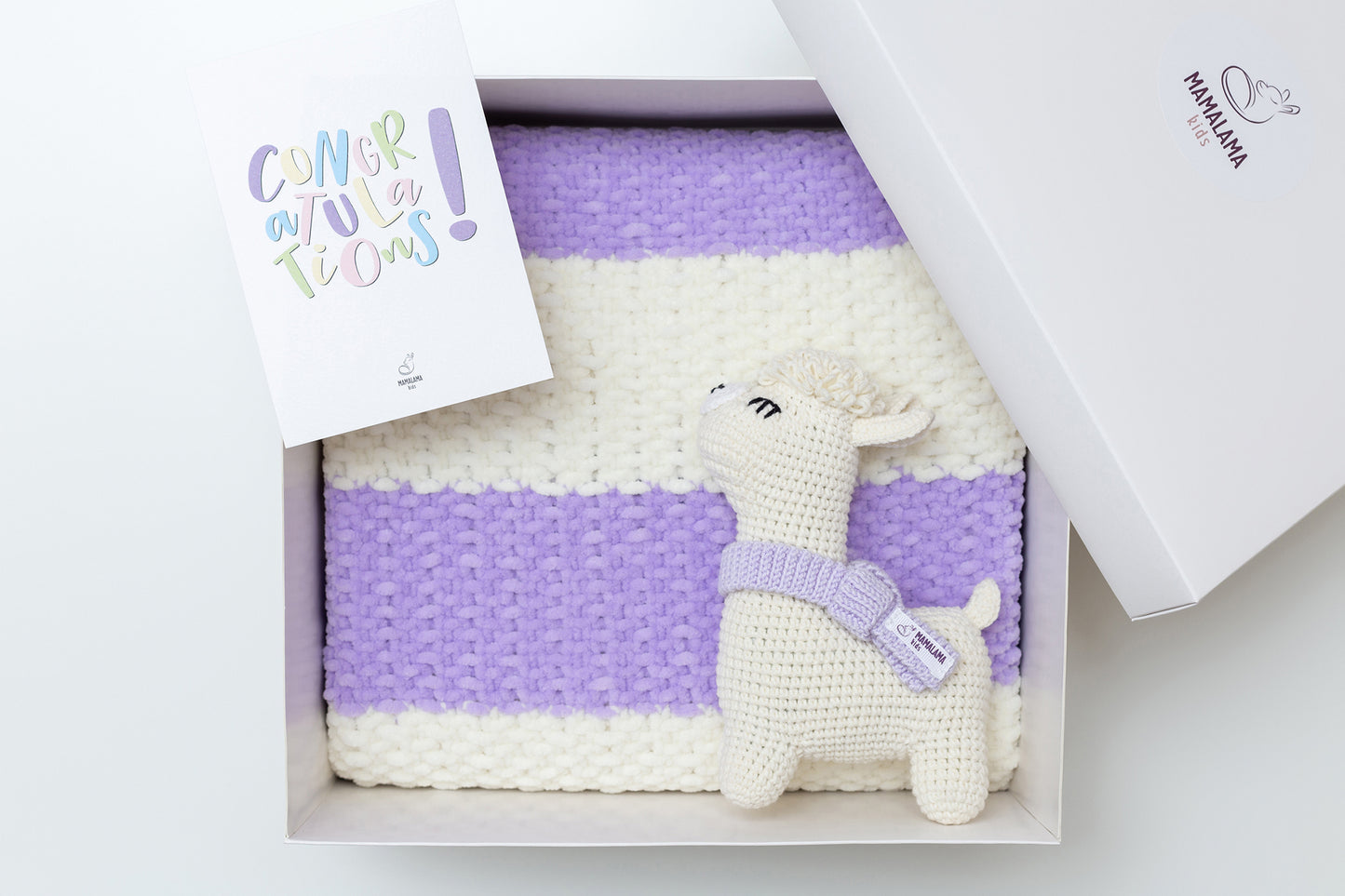 Baby blanket gift box Lavender