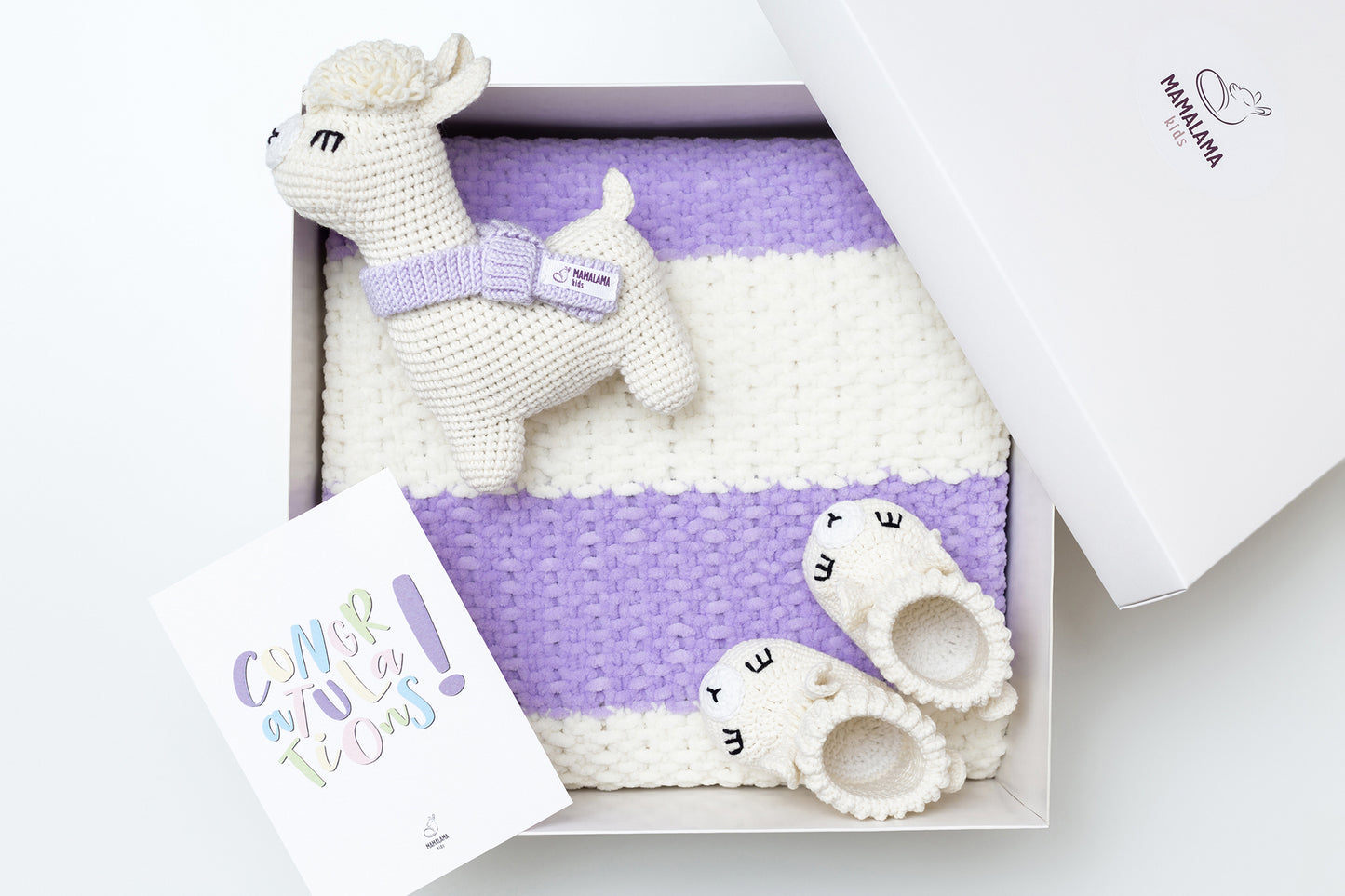 Baby blanket gift box Lavender